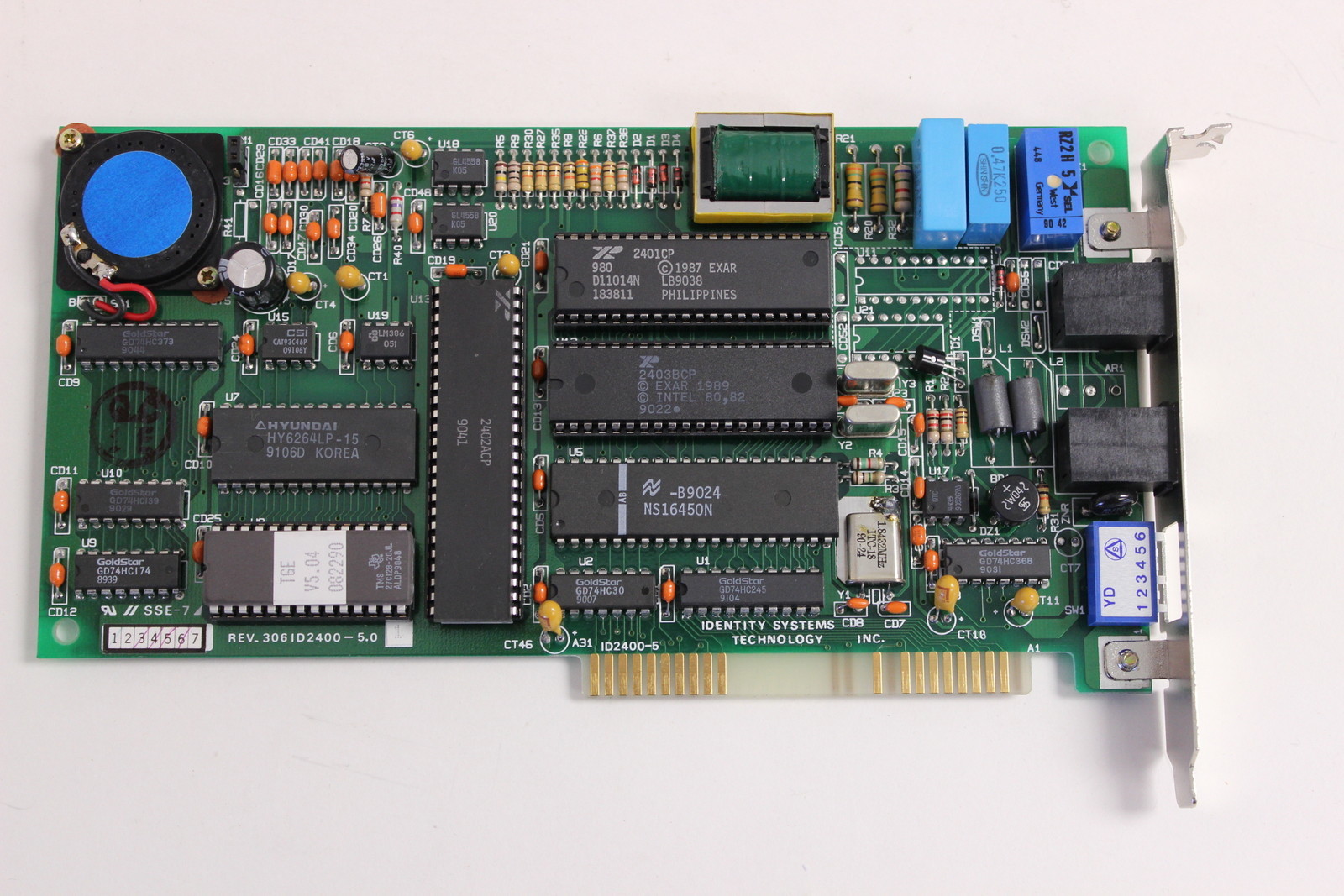INDENTITY SYSTEMS TECH ID2400-5 ISA 2400 INTERNAL MODEM WITH WARRANTY