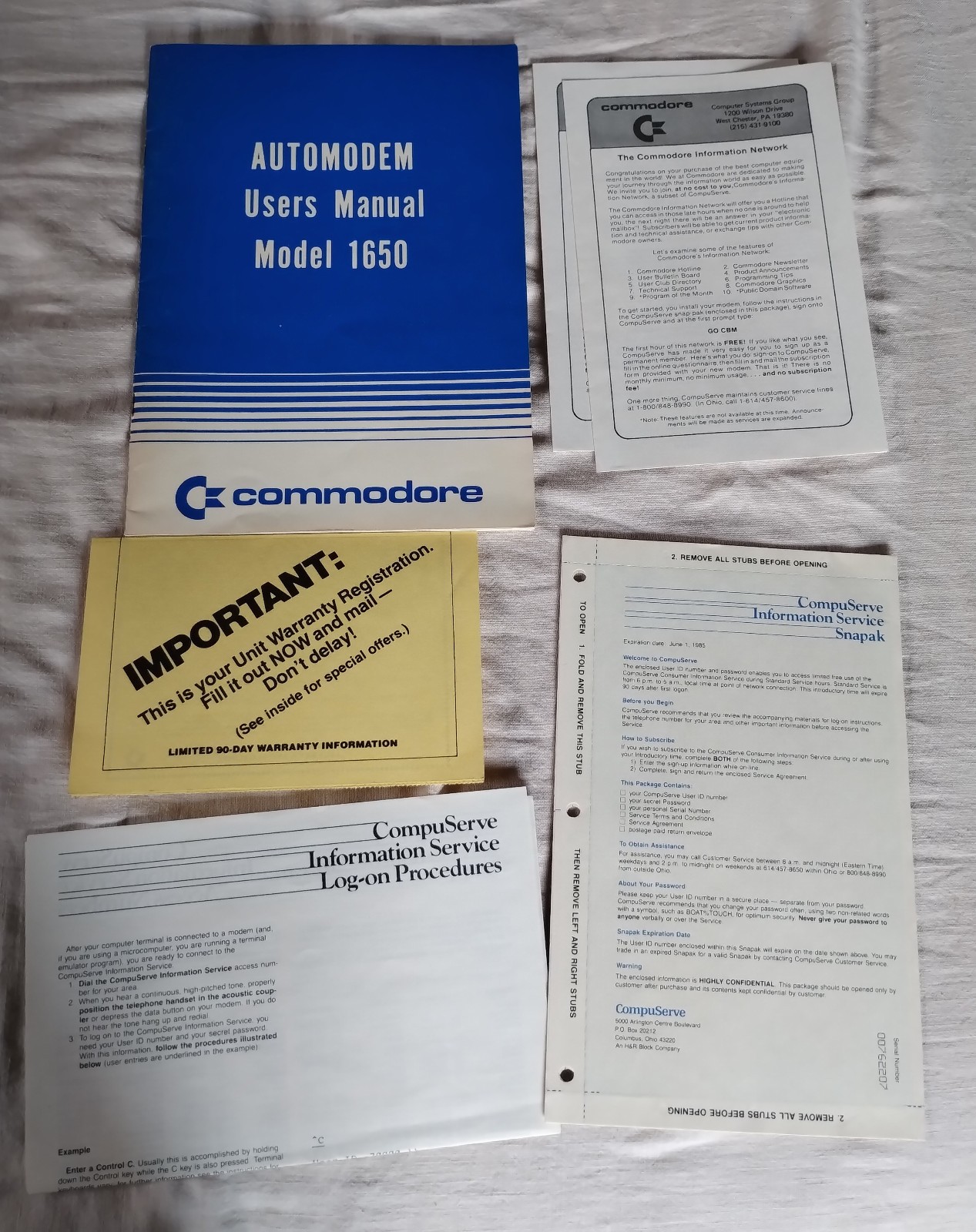 Commodore Automodem; in original box w/ manual + Autoterm tape; untested