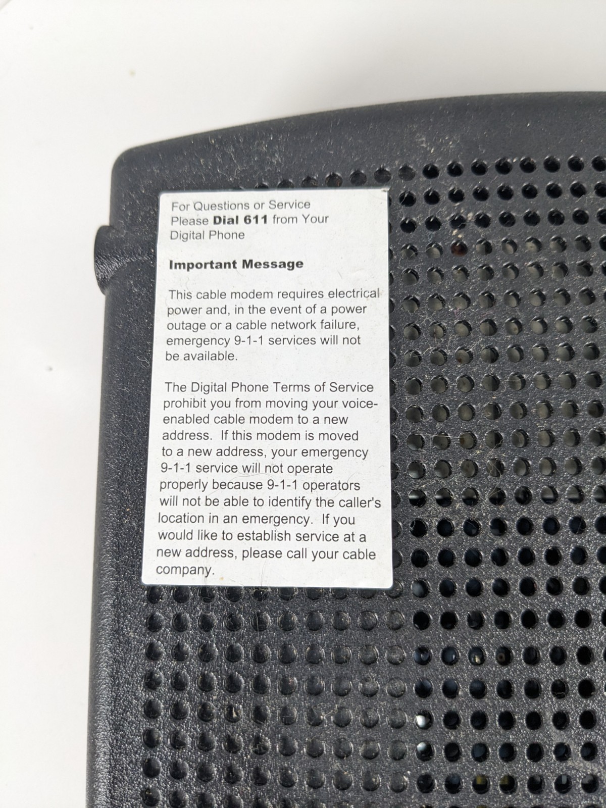 ARRIS TM1602A Telephony Cable Modem Touchstone DOCSIS 3.0