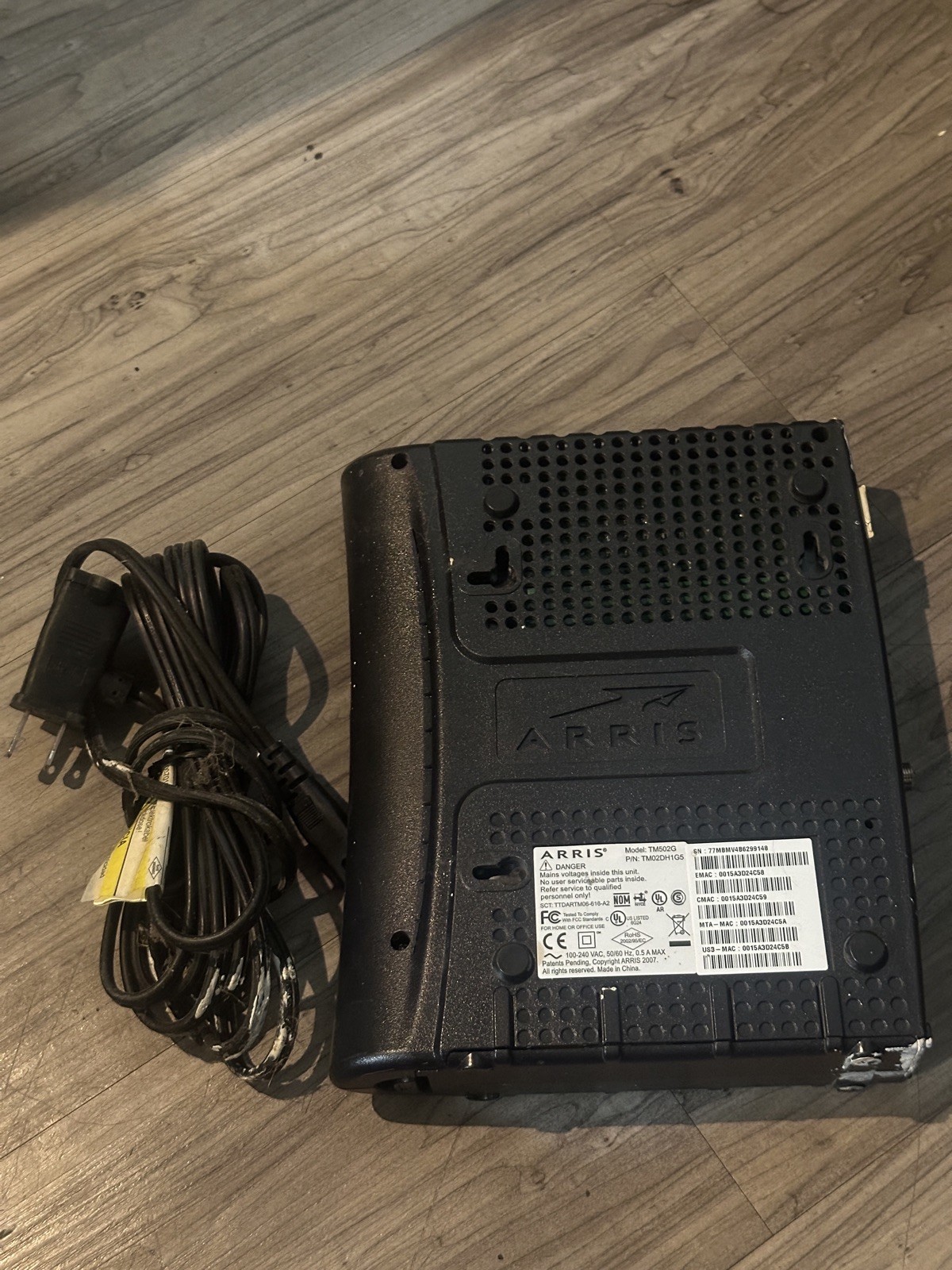 Arris Touchstone Telephony Modem Model No.TM502G