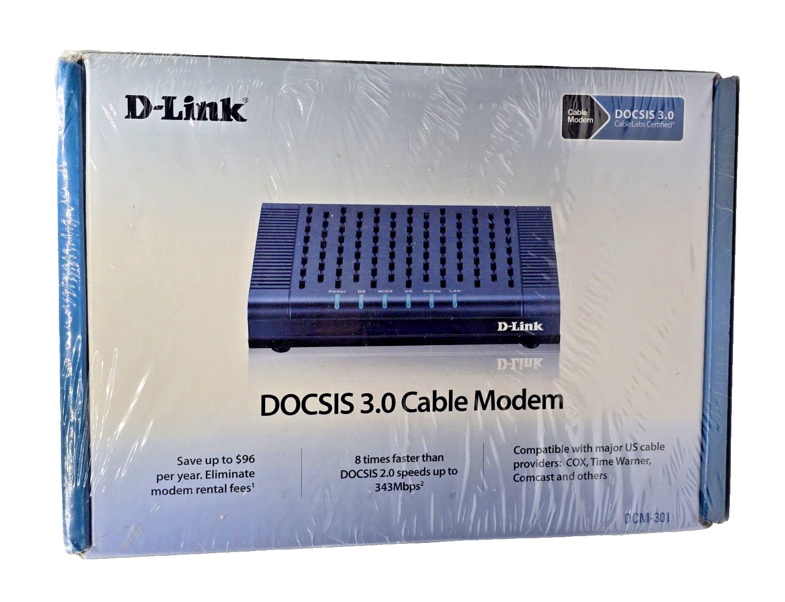 D-Link DCM-301 NEW & SEALED DOCSIS 3.0 Cable Modem High Speed Broadband Internet