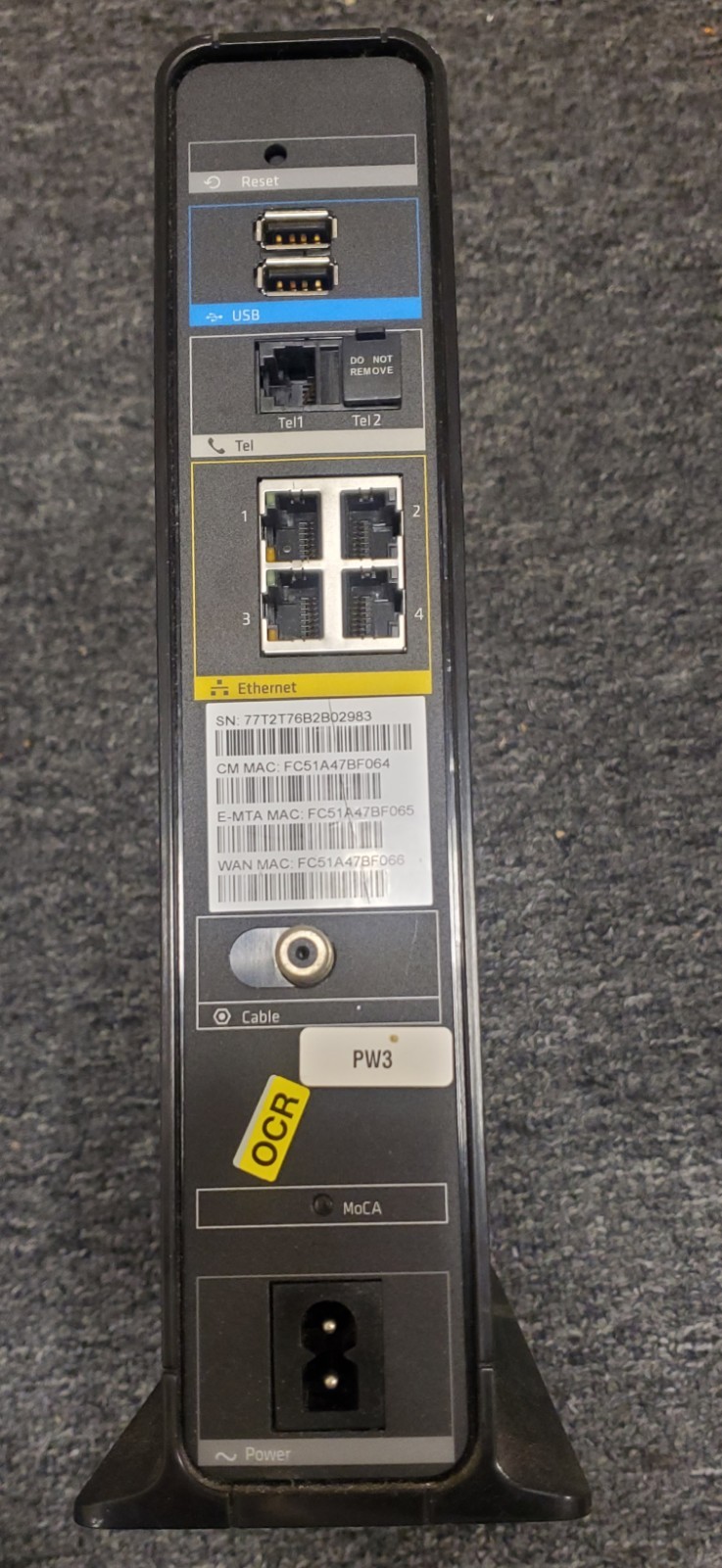 COX STRAIGHT UP MODEM. USED. NOT SURE IF IT CAN BE ACTIVATED.
