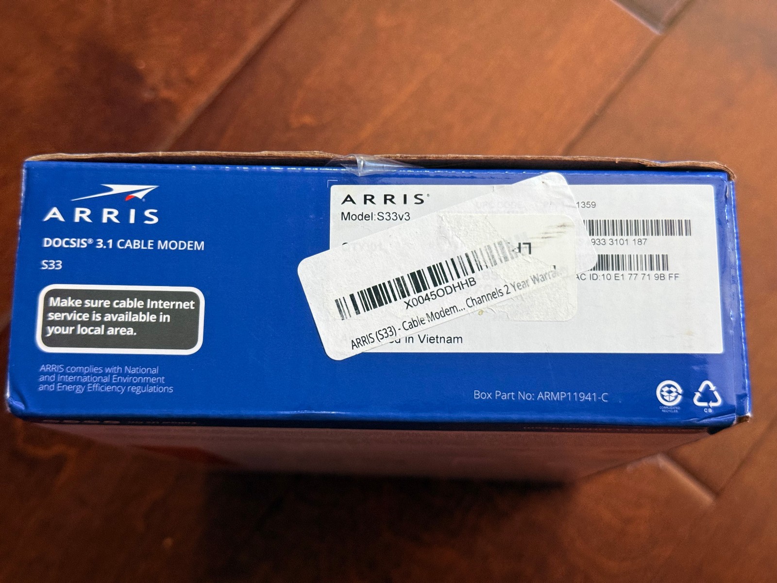 Arris S33 Surf Board Docsis 3.1 Cable Modem 3.5GBPS, 2.5Gigabit Ethernet Port