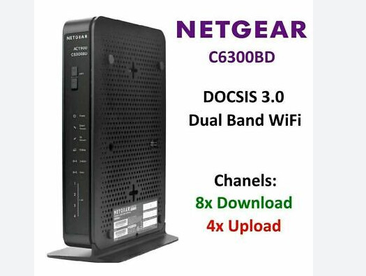 NETGEAR C6300BD AC1900 DOCSIS 3.0 Cable Modem WiFi Router