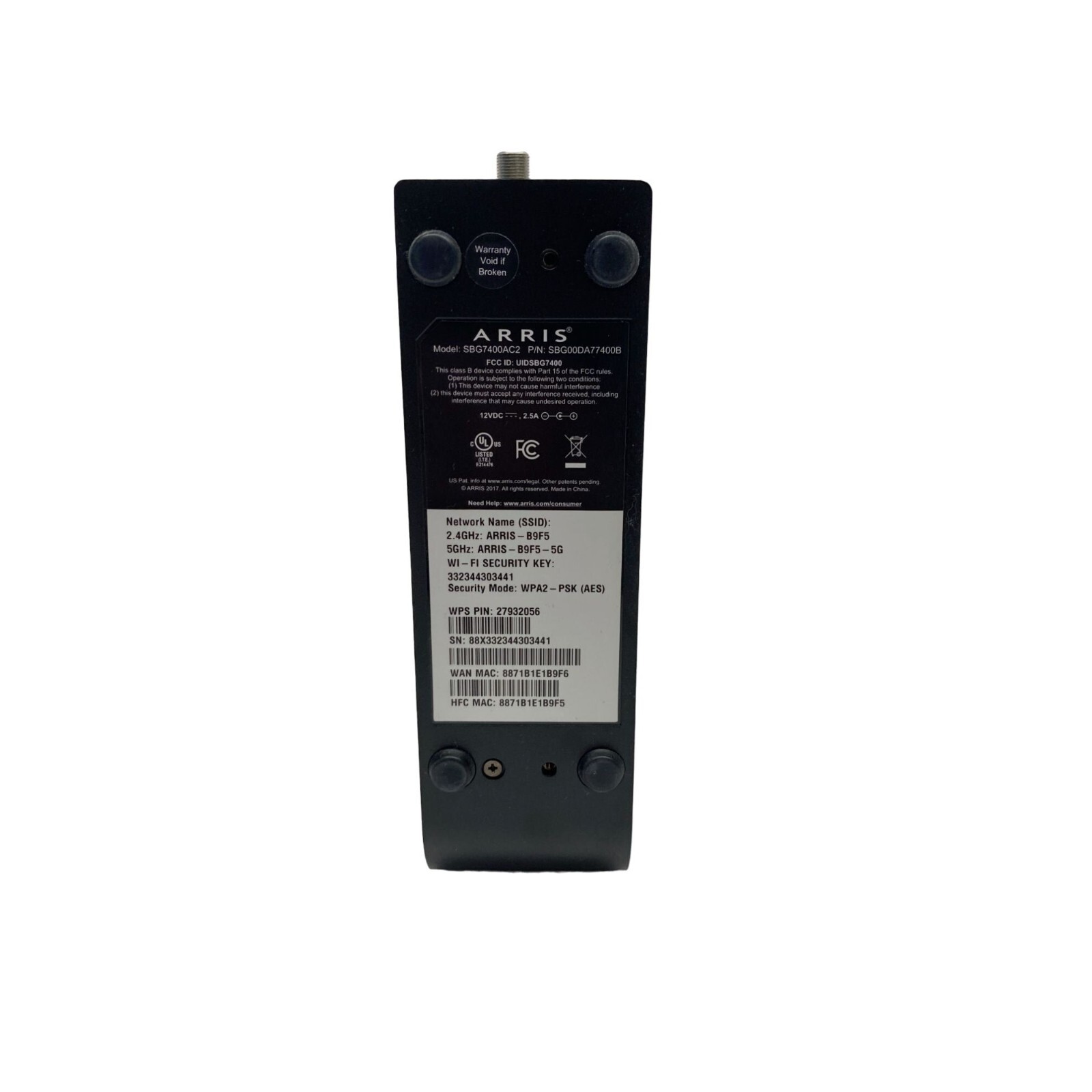 Arris SURFboard SBG7400AC2-RB Wireless Cable Modem