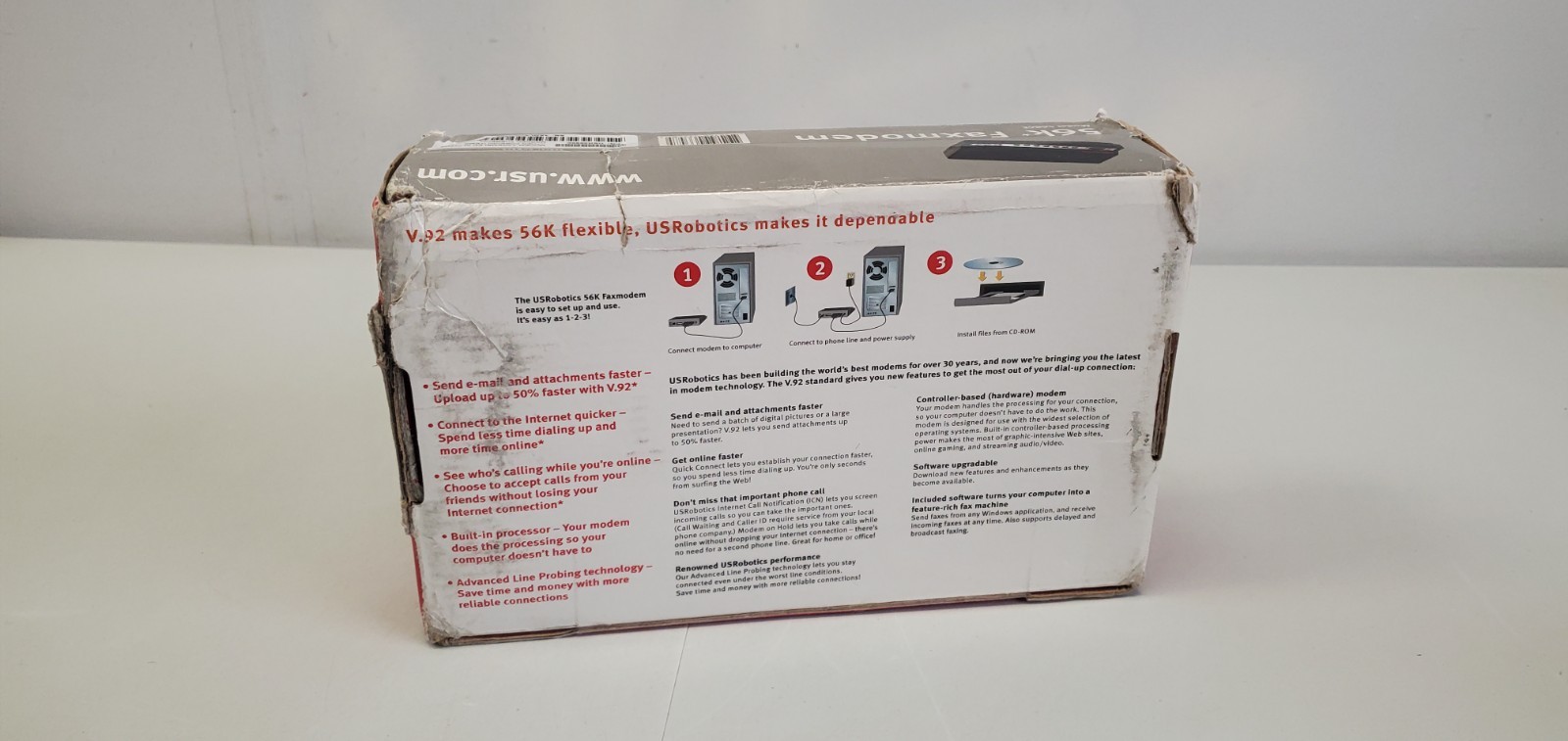 USRobotics 5686G External 56K Faxmodem V92 & V90 New In Opened Box