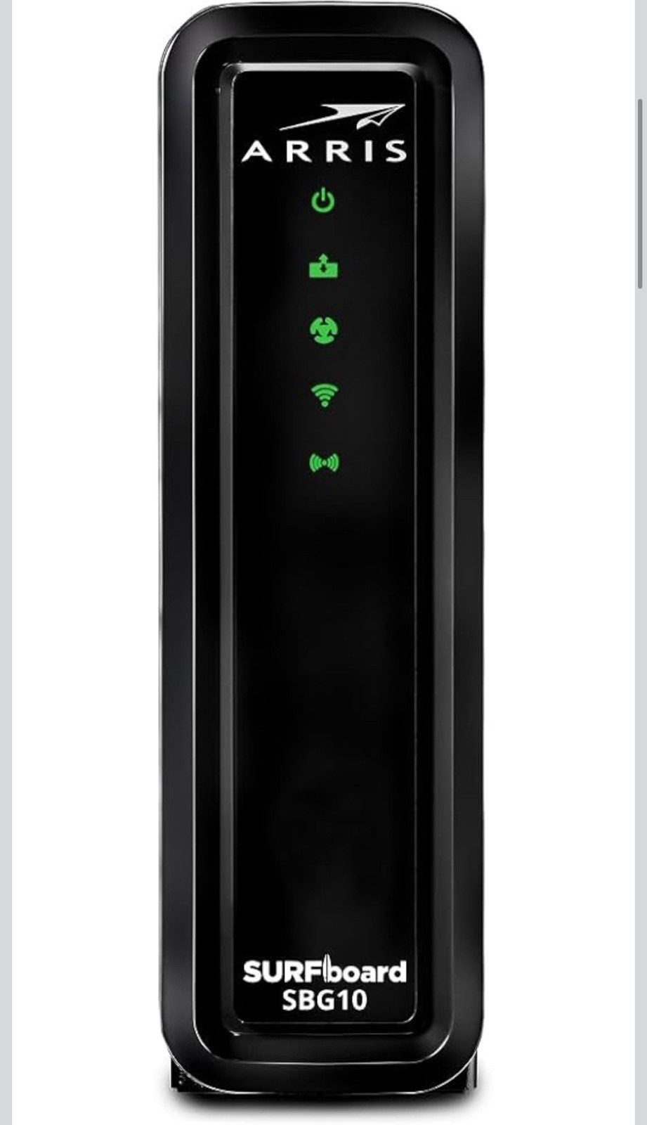 ARRIS (SBG10) Cable Modem Router Combo DOCSIS 3.0 Gb & AC1600 WiFi Refurbished