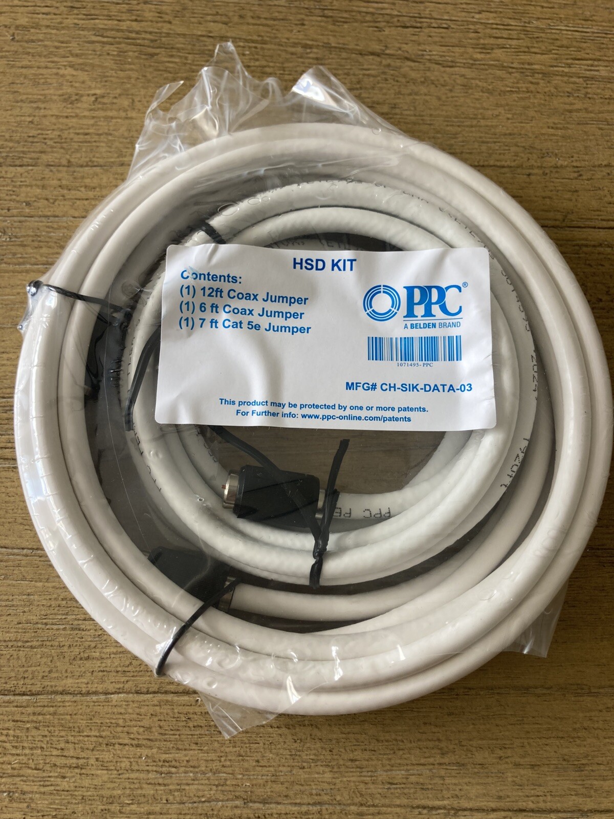 New ~ HSD Kit 7 ft Cat 5e & 6 ft & 12 ft CablCoax Jumper Cables New Quick Ship!