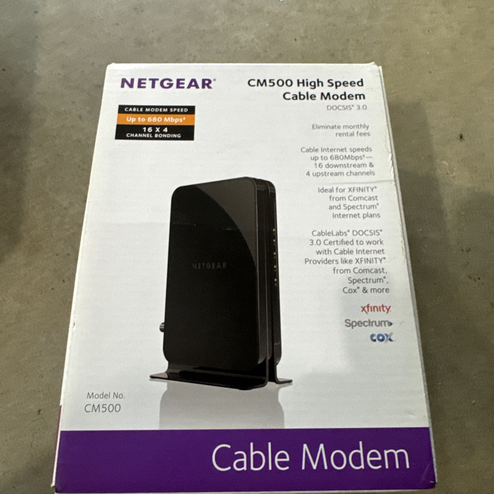 NETGEAR CM500V Cable Modem for Internet & Voice