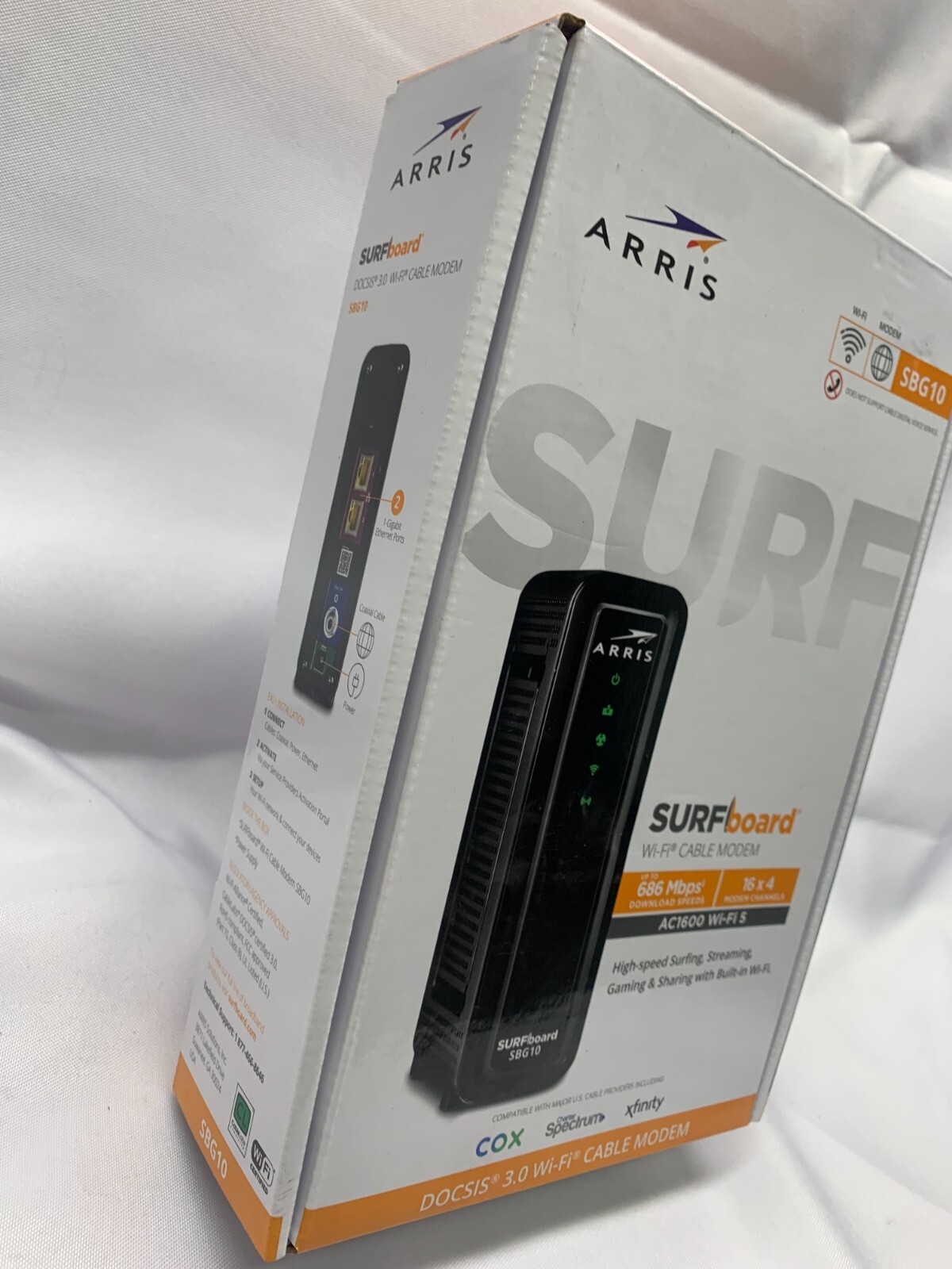 ARRIS SURFboard SBG10 Dual Band AC1600 Docsis 3 WIFI Cable Modem & Router In One