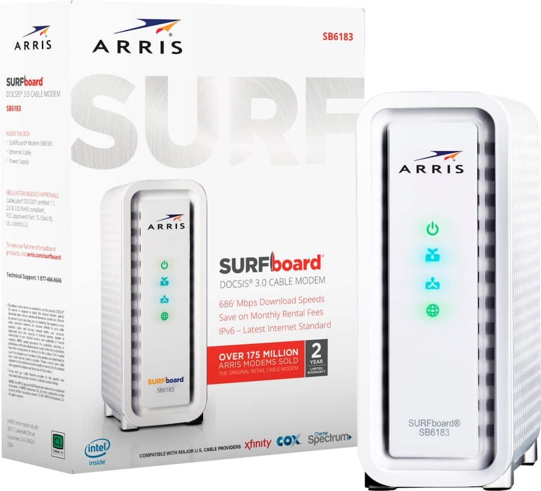 ARRIS SURFboard SB6183 DOCSIS 3.0 Cable Modem 686 Mbps New