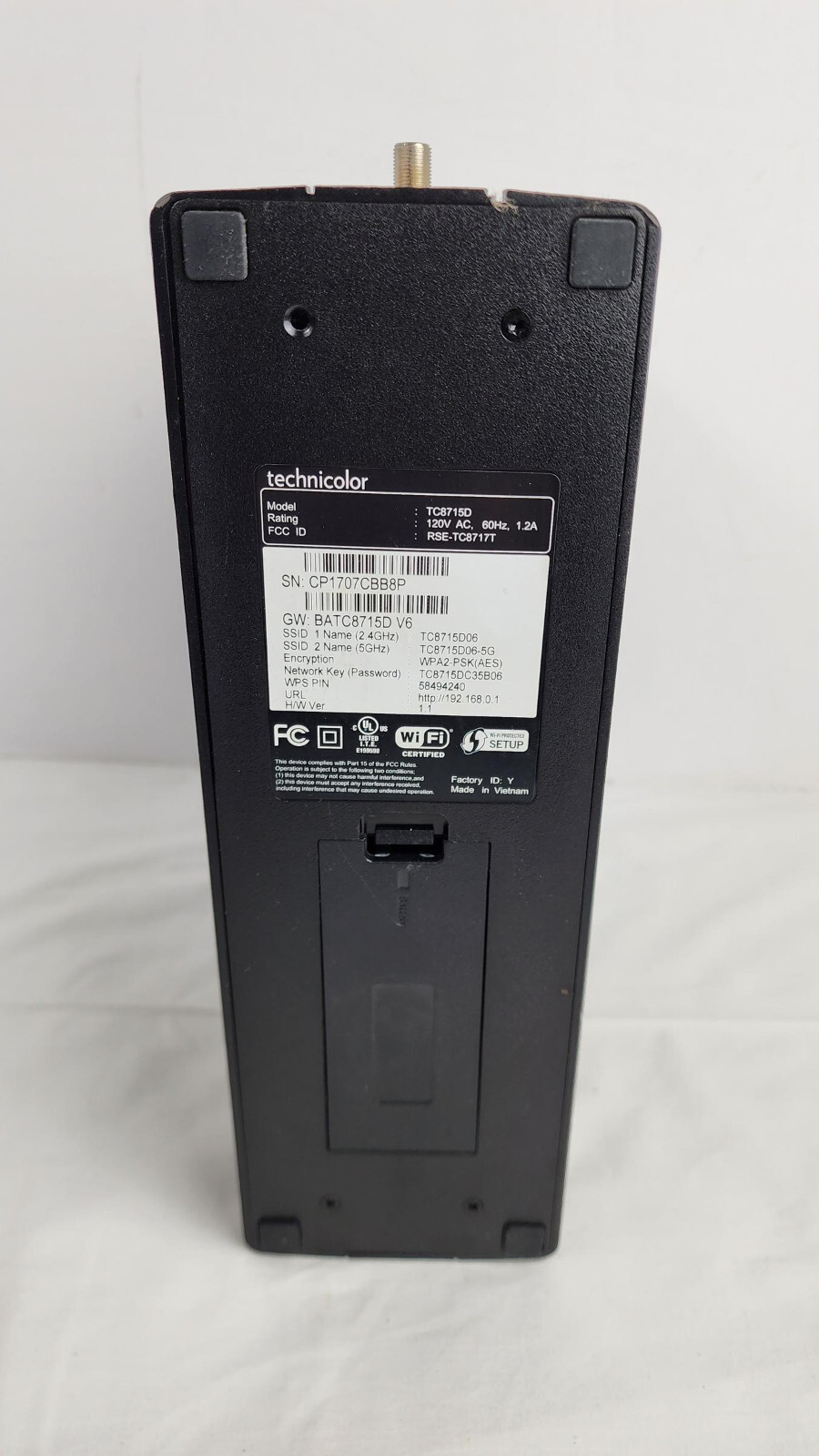 Technicolor Wireless Cable Modem (TC8715D) – Black