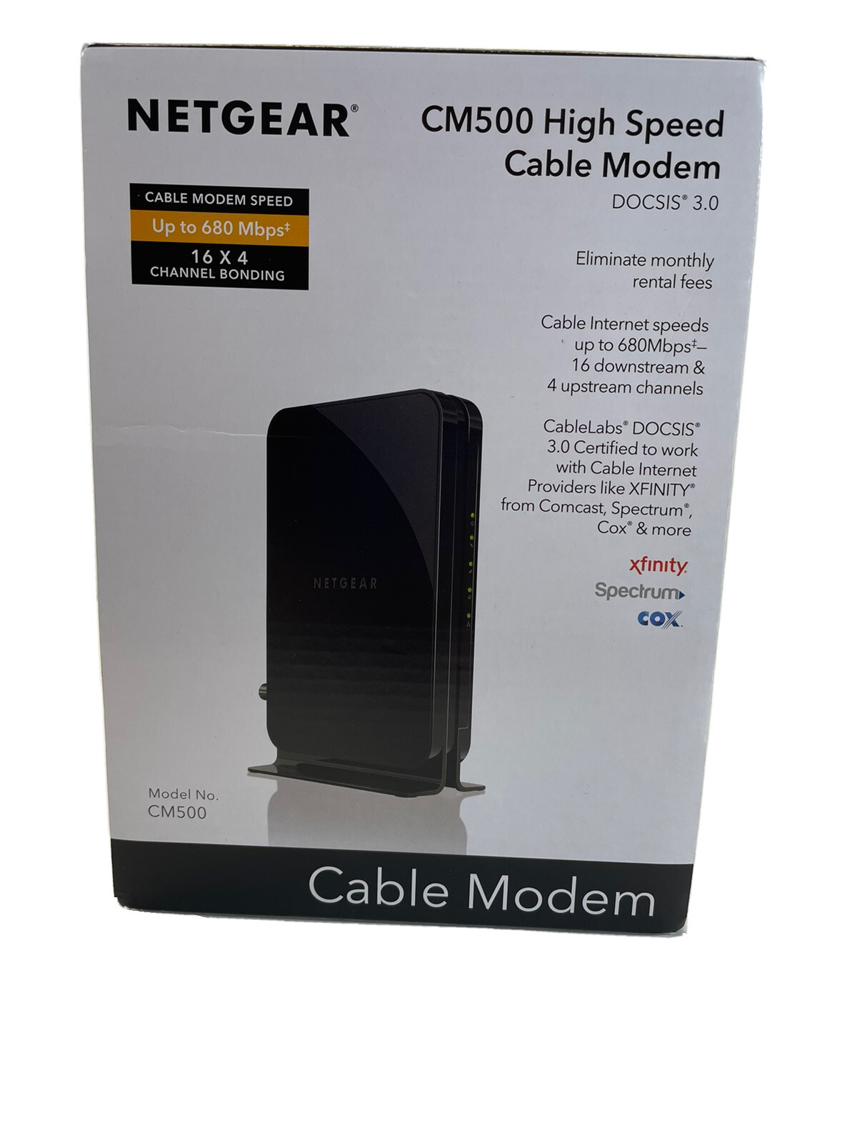 Netgear CM500 High Speed Cable Modem DOCSIS 3.0 Xfinity Cox Spectrum Comcast