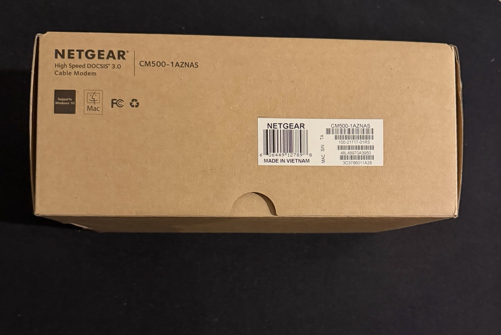 NETGEAR CM500-1AZNAS High Speed DOCSIS 3.0 Cable Modem