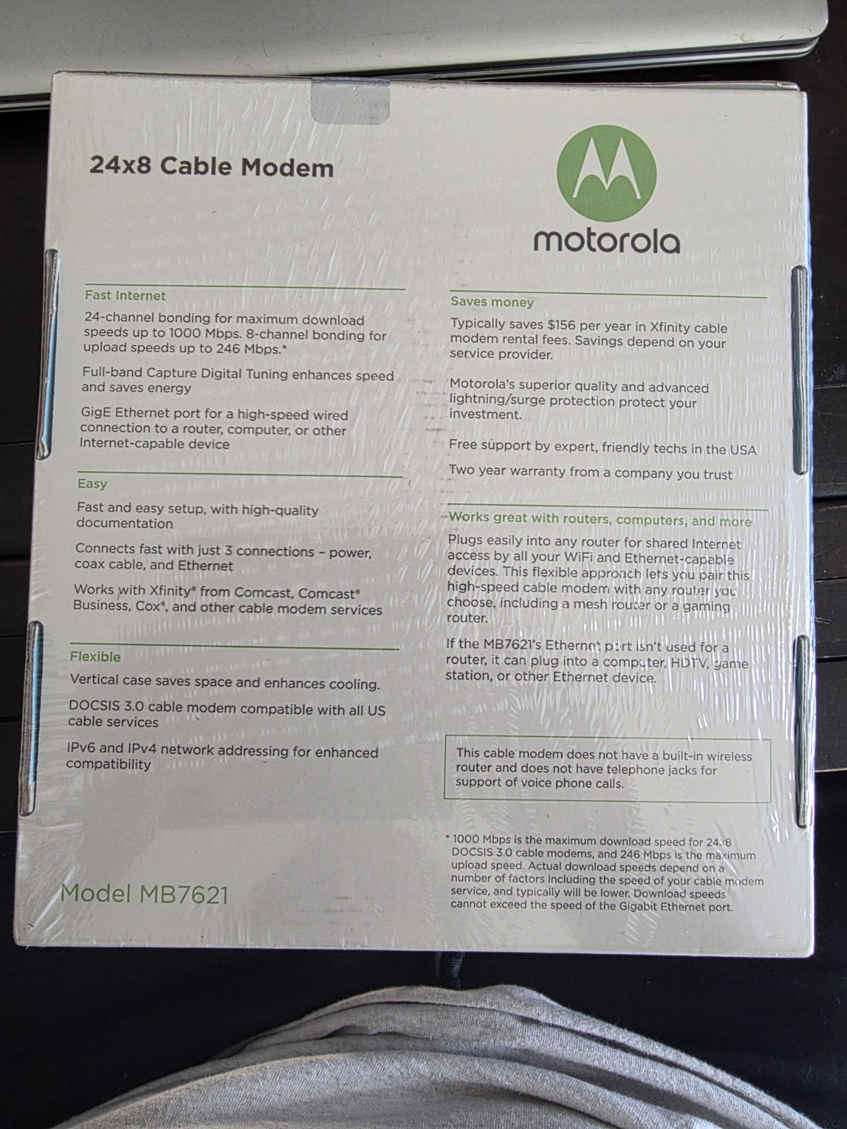 Motorola MB7621-10 1000 Mbps Modem
