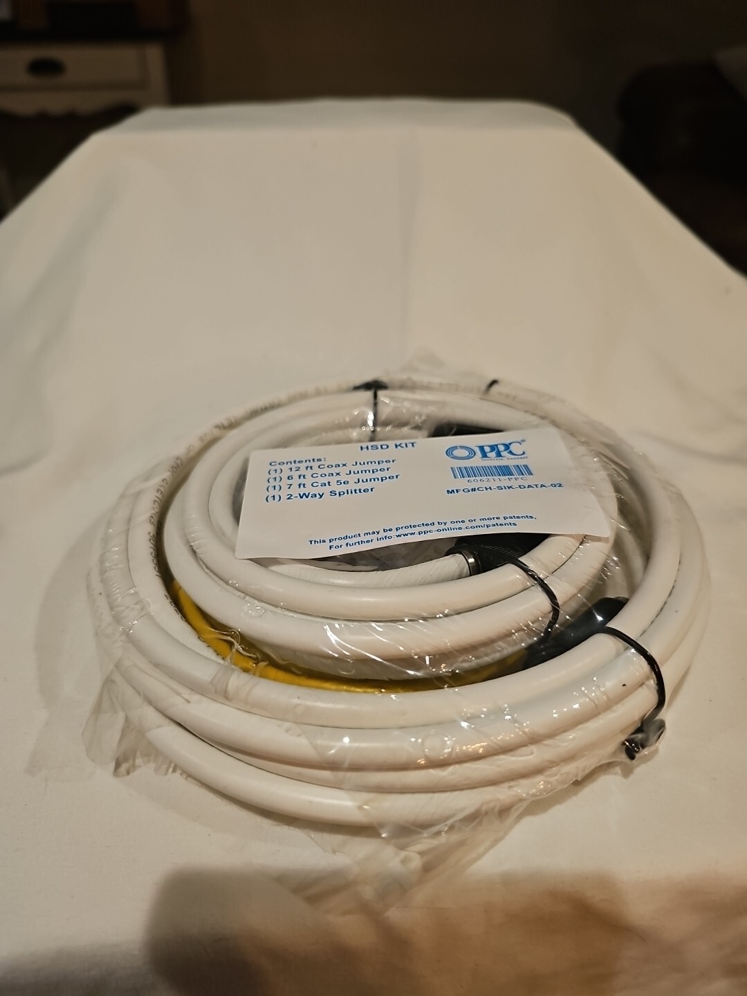 NEW! PPC HSD Kit – 12′ & 6′ Coax Jumper, 7′ Cat 5e Jumper & 2-Way Splitter