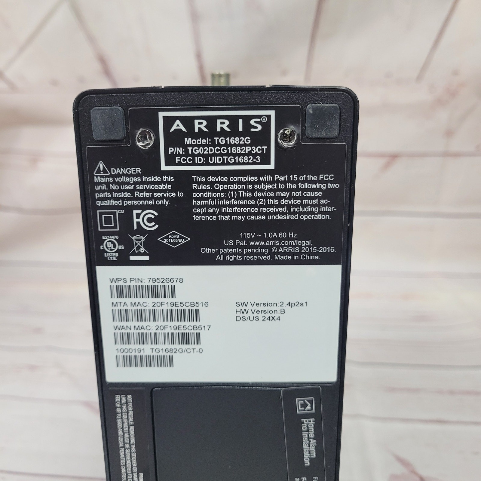 ARRIS TG1682G Xfinity DOCSIS 3.0 Cable Modem Router Untested