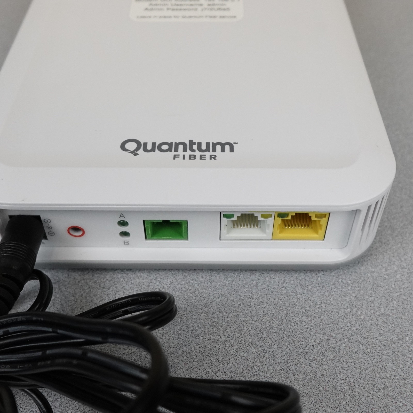 Quantum Fiber C5500XK High Performance Modem AC Power Adapter Good
