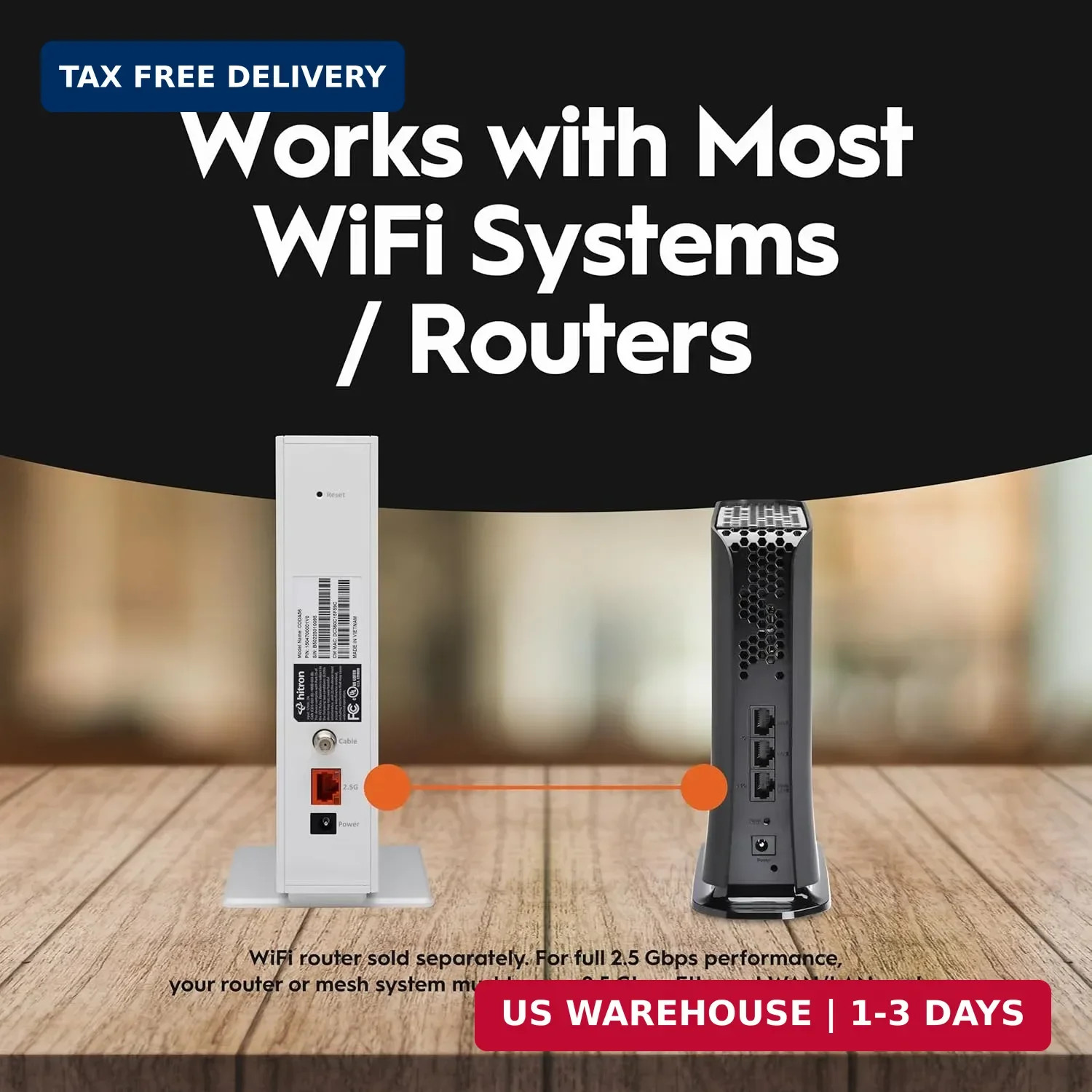 Hitron CODA56 DOCSIS 3.1 Cable Modem ONLY (NOT Fiber) | 2.5 Gbps | NO WiFi/Voice