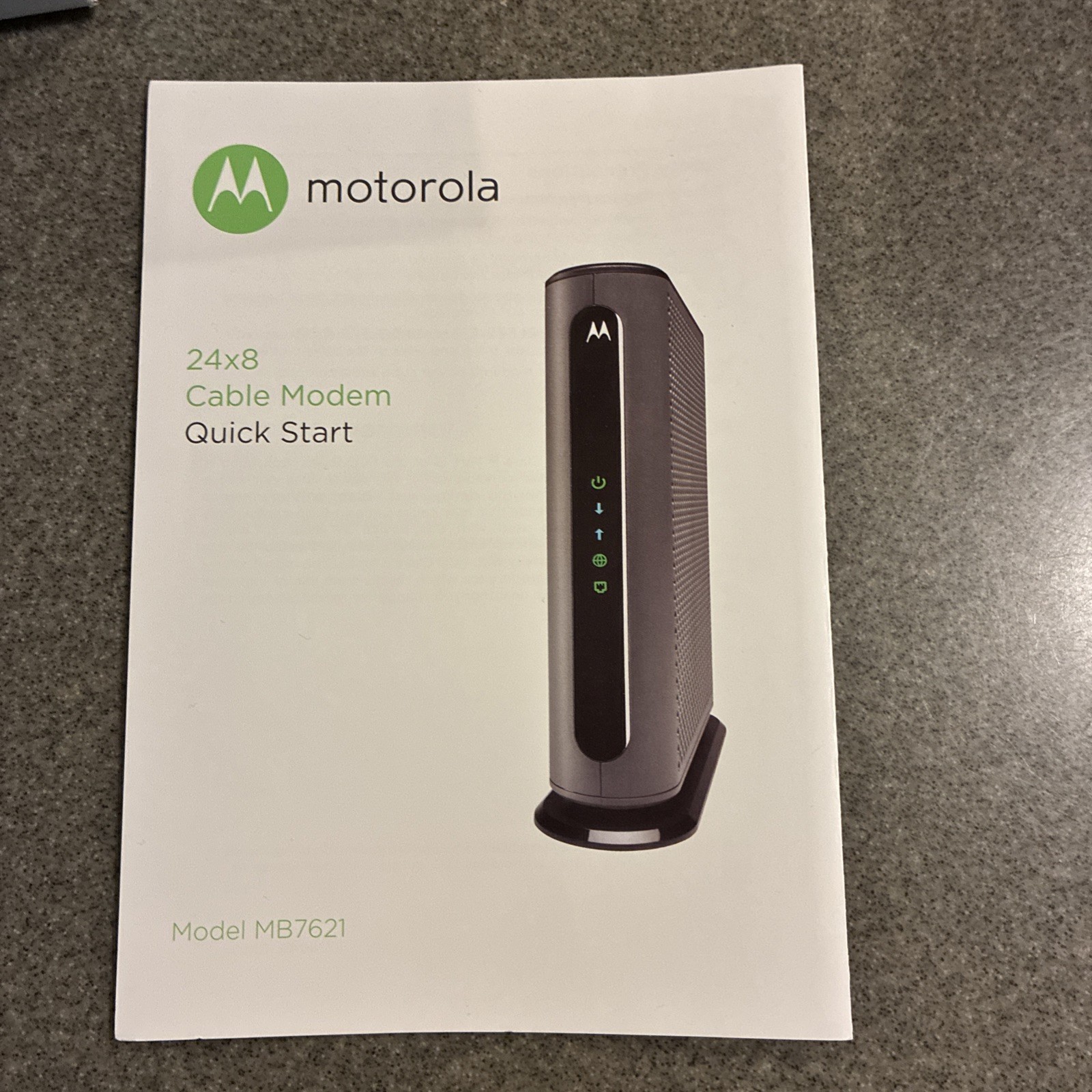 Motorola Cable Modem 24×8 Model MB7621 DOCSSIS 3.0 1,000+Mbps Open Box
