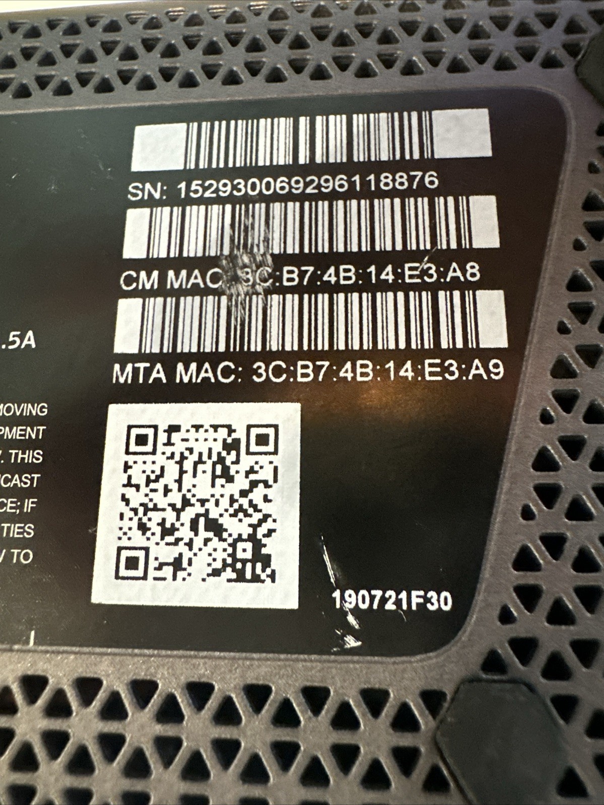 XFINITY Comcast XB6-T WiFi Router and Modem *PARTS ONLY*