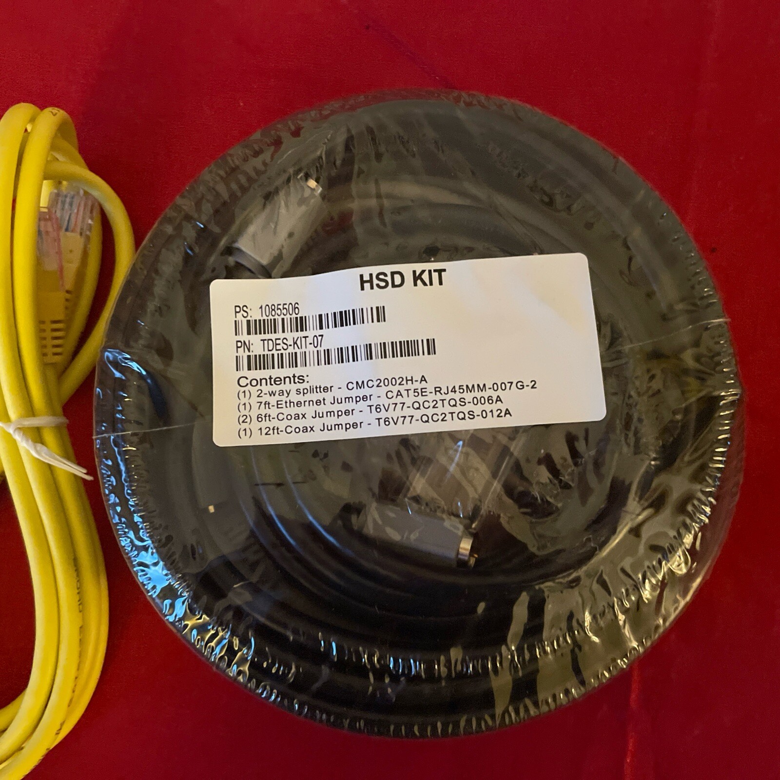 HSD Kit ( 7 ft Ethernet & 6 and 12 ft. Coax (jumpers) Cables plus Splitter) NEW