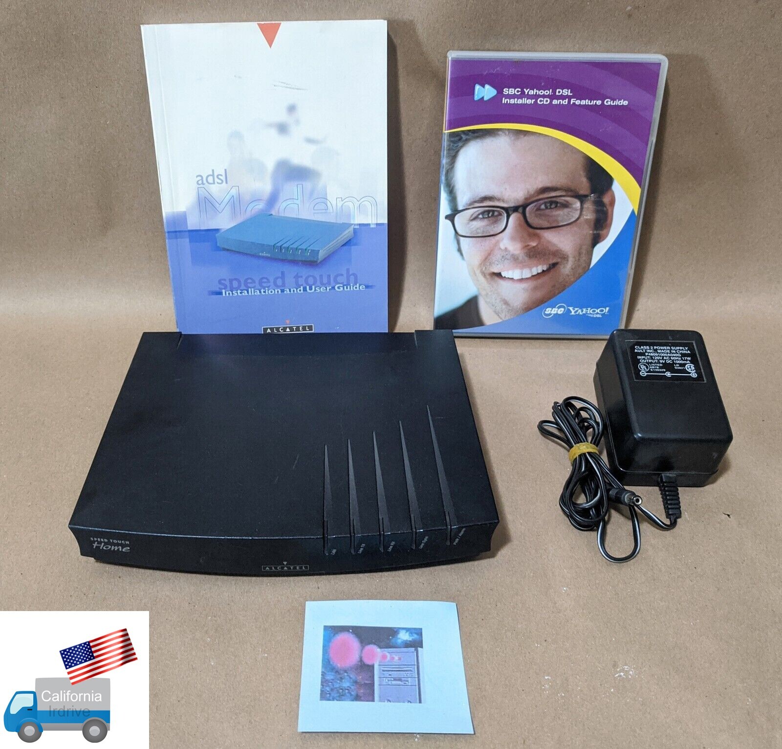 Genuine Alcaltel Telecom Speed Touch Home Network DSL ADSL Modem w/Power Adapter