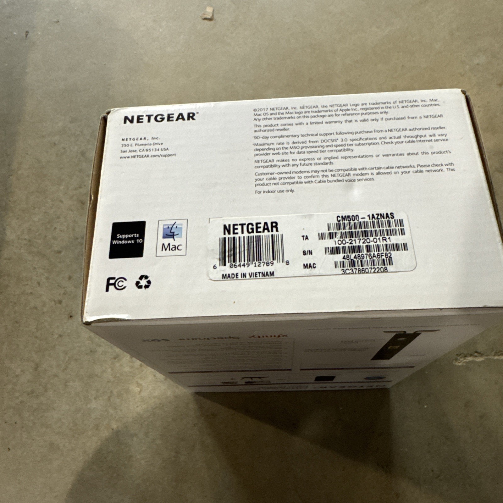 NETGEAR CM500V Cable Modem for Internet & Voice
