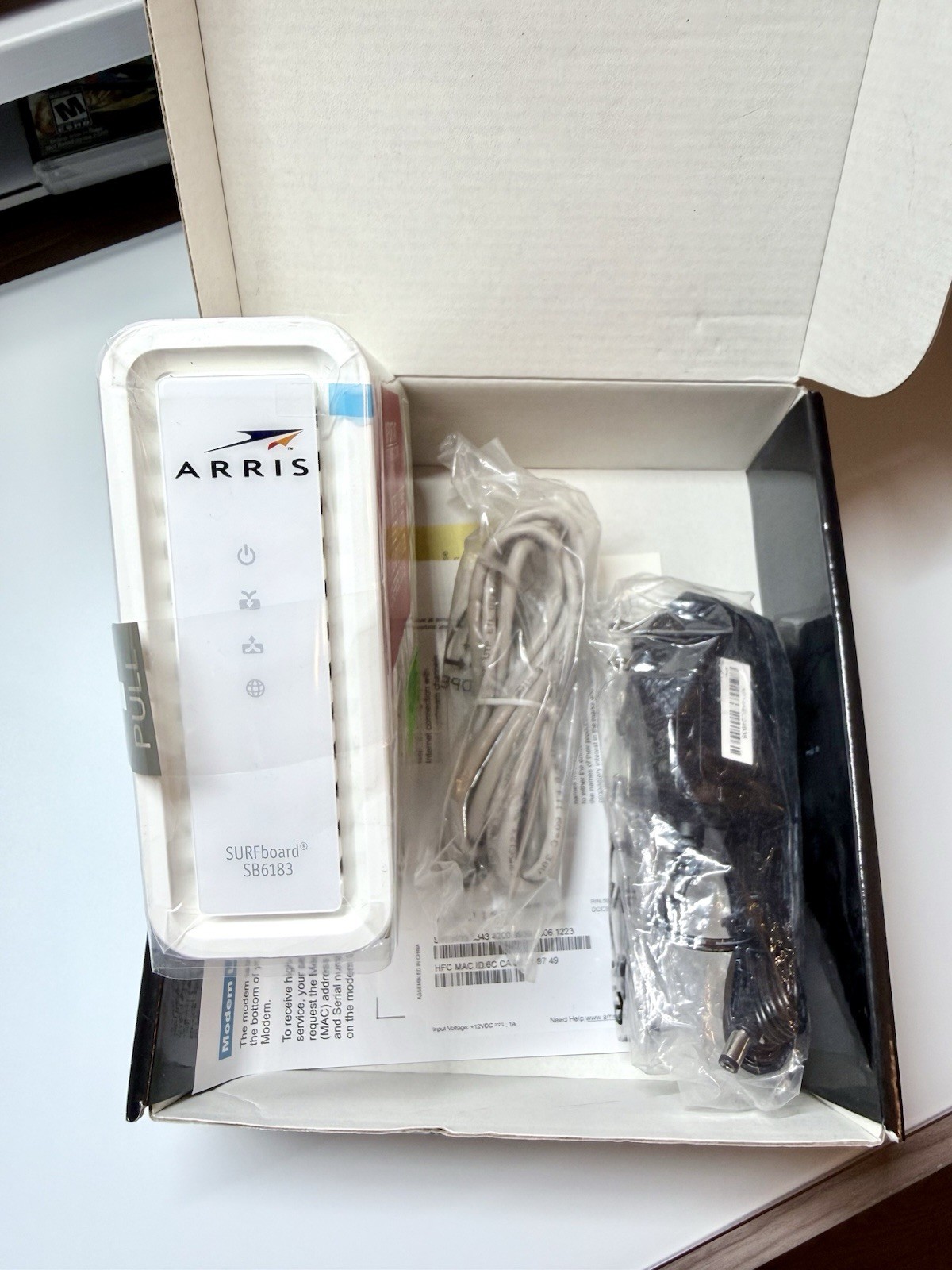 ARRIS SB6183 DOCSIS 3.0 Cable Modem Open Box Brand New Xfinity Spectrum Cox