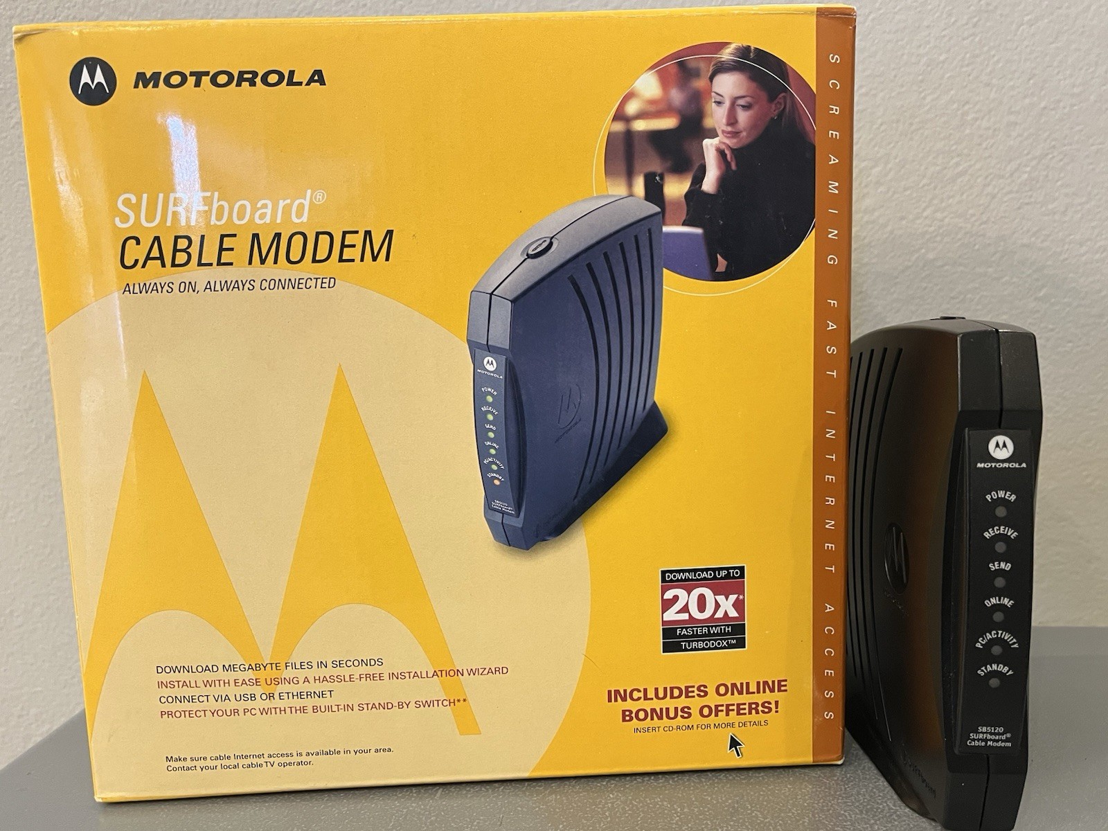 Motorola SB5120 Surfboard Cable Modem (505788-006-00) Used Tested Working