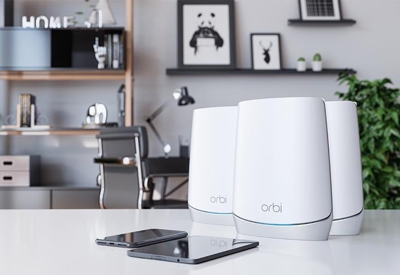 Orbi Tri-Band WIFI 6 Mesh System, 4.2Gbps, Router + 2 Satellites
