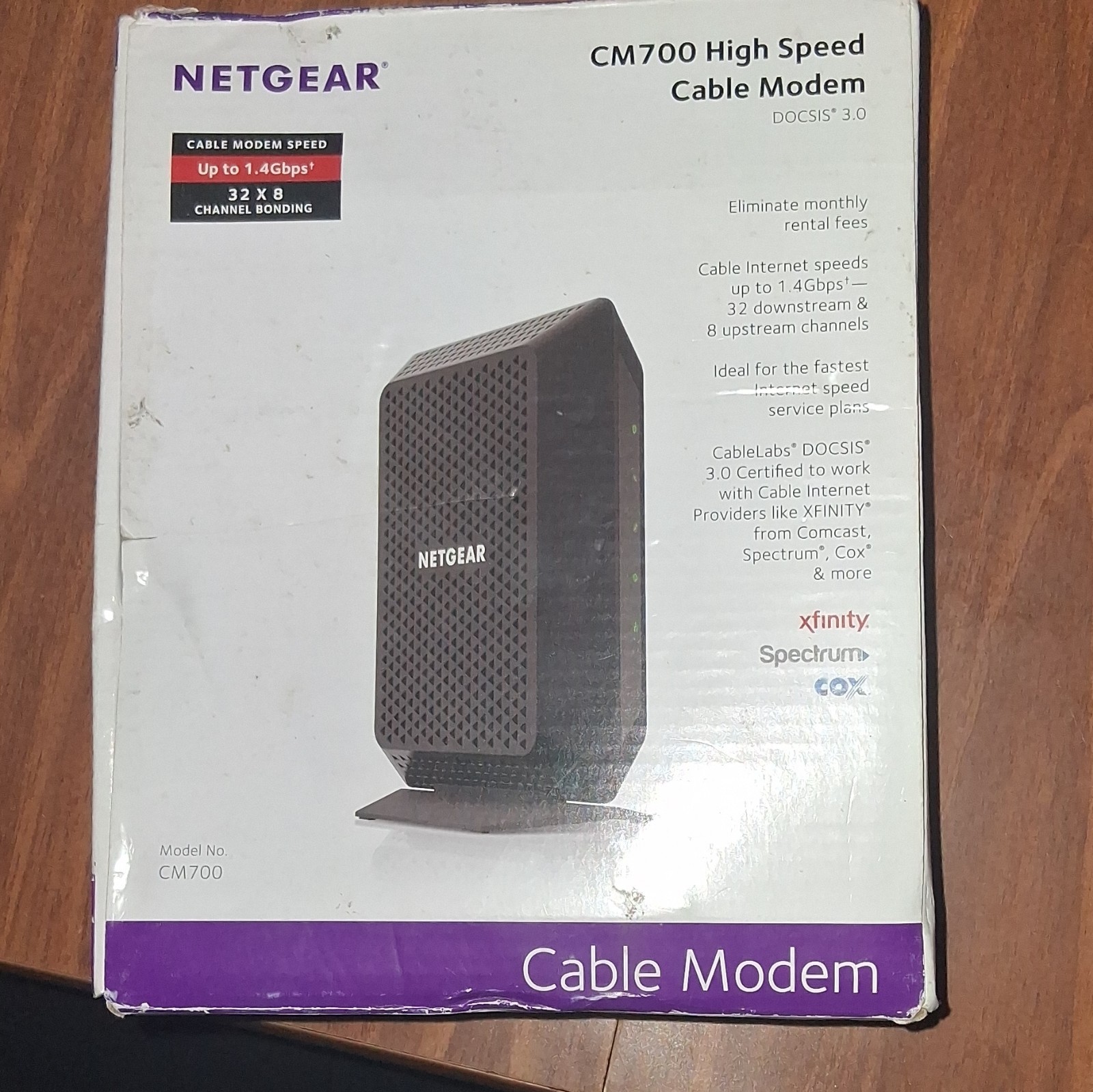NETGEAR CM700 DOCSIS 3.0 Cable Modem 1.4Gbps 32×8 IPv6 XFINITY Black