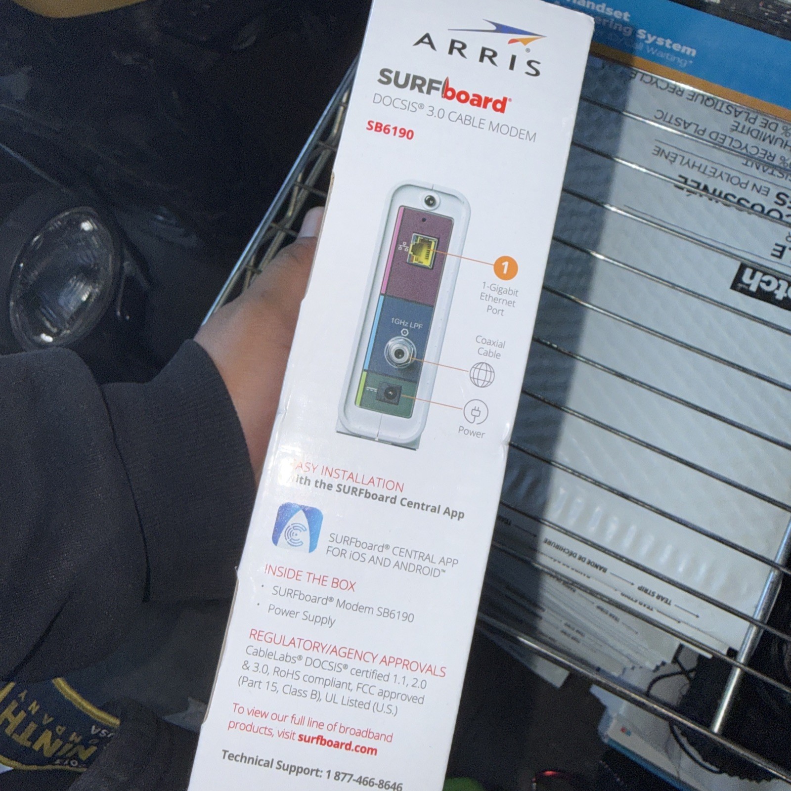 ARRIS SURFboard SB6190 DOCSIS 3.0 32 x 8 Gigabit Cable Modem White retail 106.99