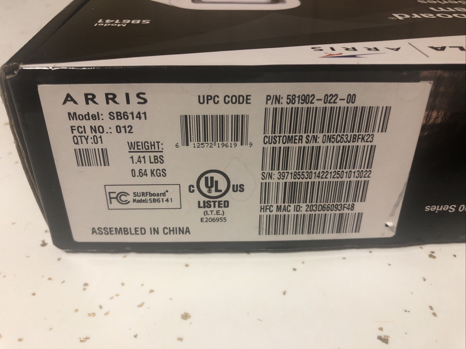 Motorola Arris SB6141 SURFboard Modem 400 Series – New in Box