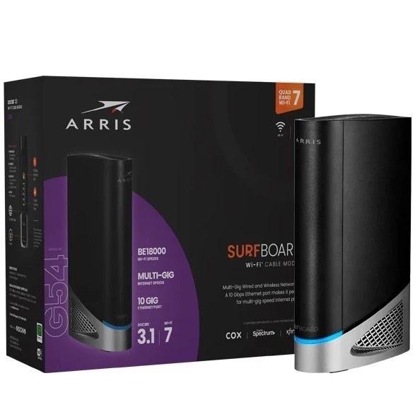New Arris G54 SURFboard® DOCSIS® 3.1 Gigabit Modem & Wi-Fi® 7 Router sealed