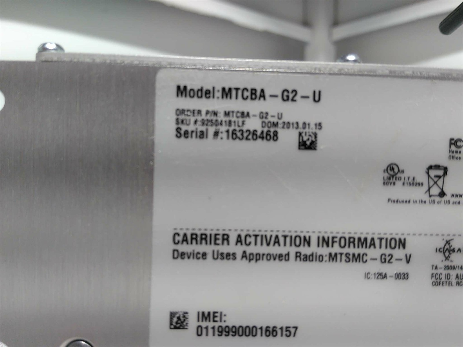 Multi-Tech MTCBA-G2-U Multi Modem Cell Cellular No Sim Power Tested ONLY AS-IS