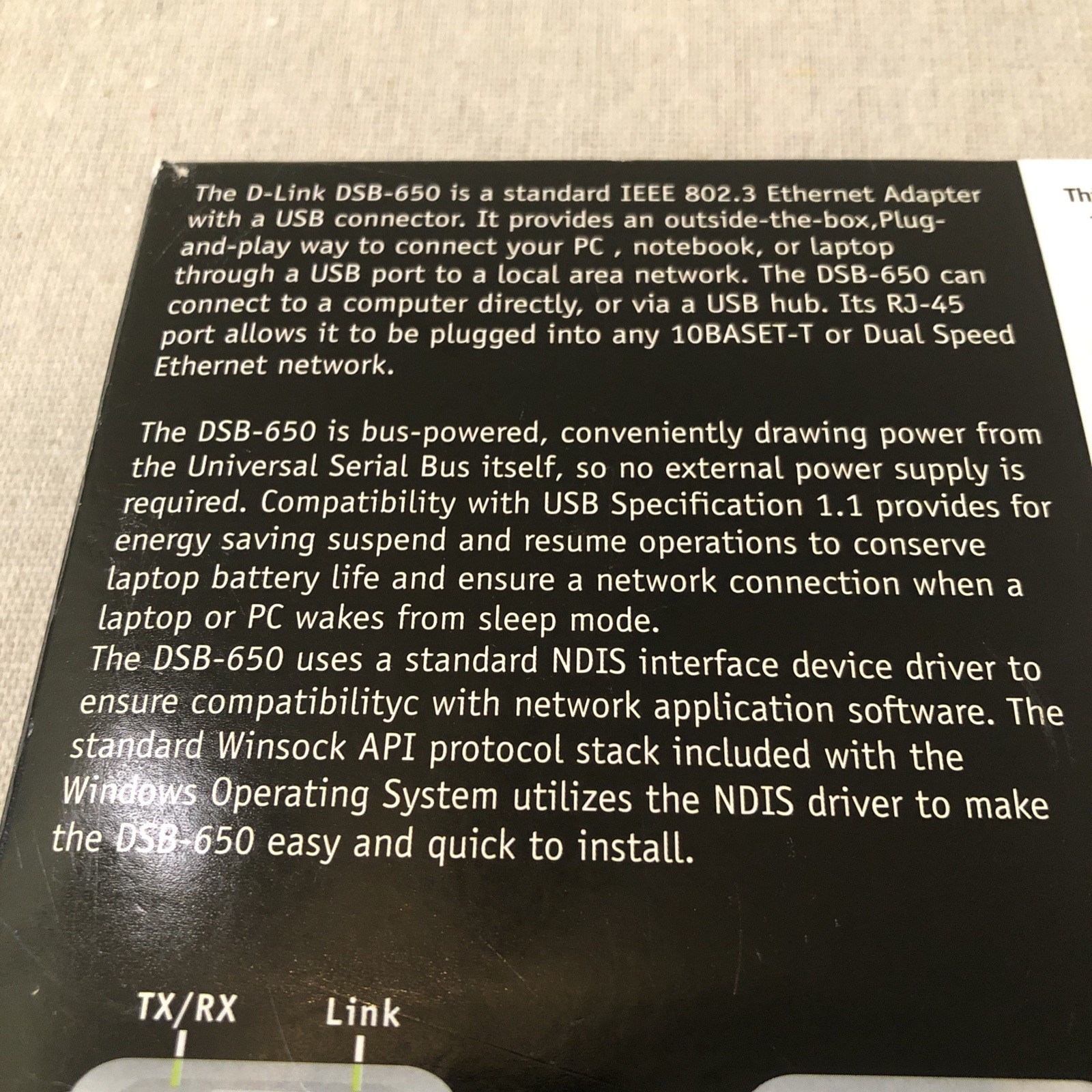 D-Link DSB-650 USB Ethernet Adapter