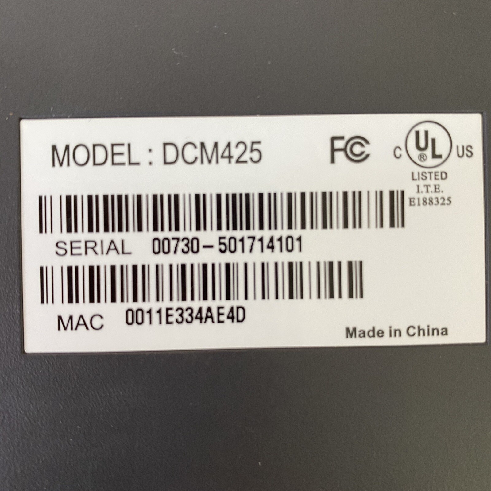 Digital Broadband Cable Modem RCA DCM425