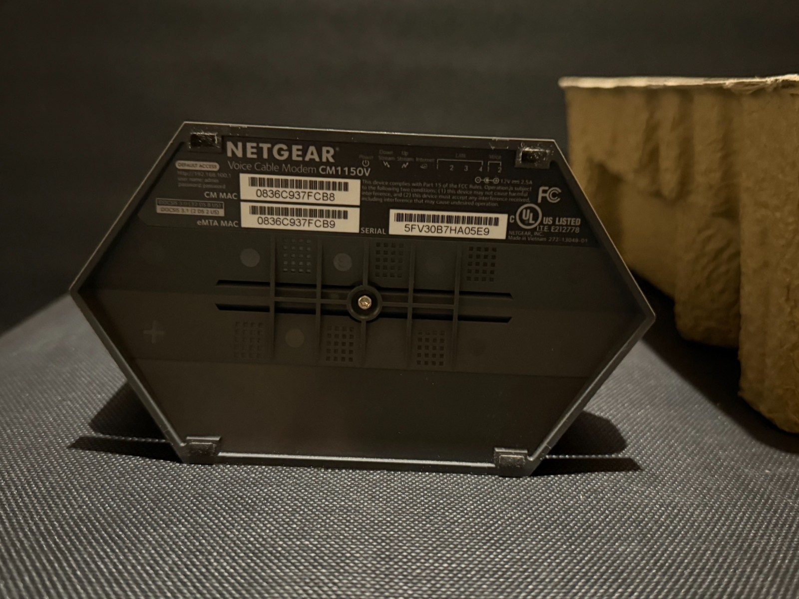 NETGEAR Nighthawk CM1150V DOCSIS 3.1 Cable Modem for Xfinity Internet & Voice