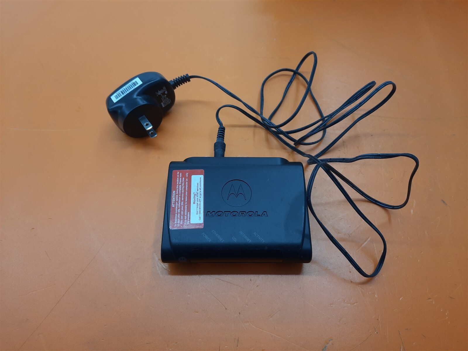 ⭐️⭐️⭐️⭐️⭐️ Motorola Modem 12VDC E141744 Router w Power Cord Black