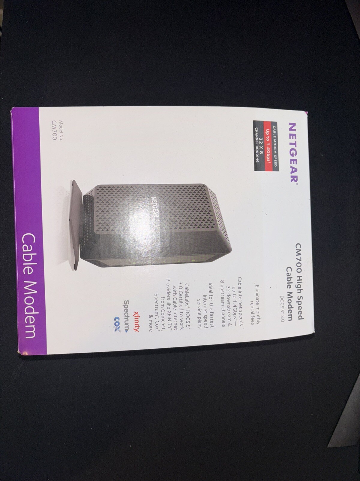 NETGEAR CM700 DOCSIS 3.0 Up To 1.4Gbps Cable Modem (CM700-100NAS)