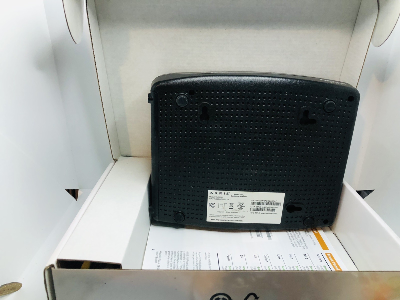 ARRIS Surfboard DOCSIS 3.0 Internet & Voice Modem Certified for XFINITY TM822R