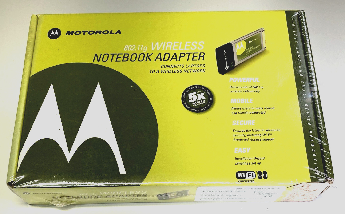 Motorola 802.11G Wireless Notebook Adapter, WN825G New, Sealed, Free Shipping