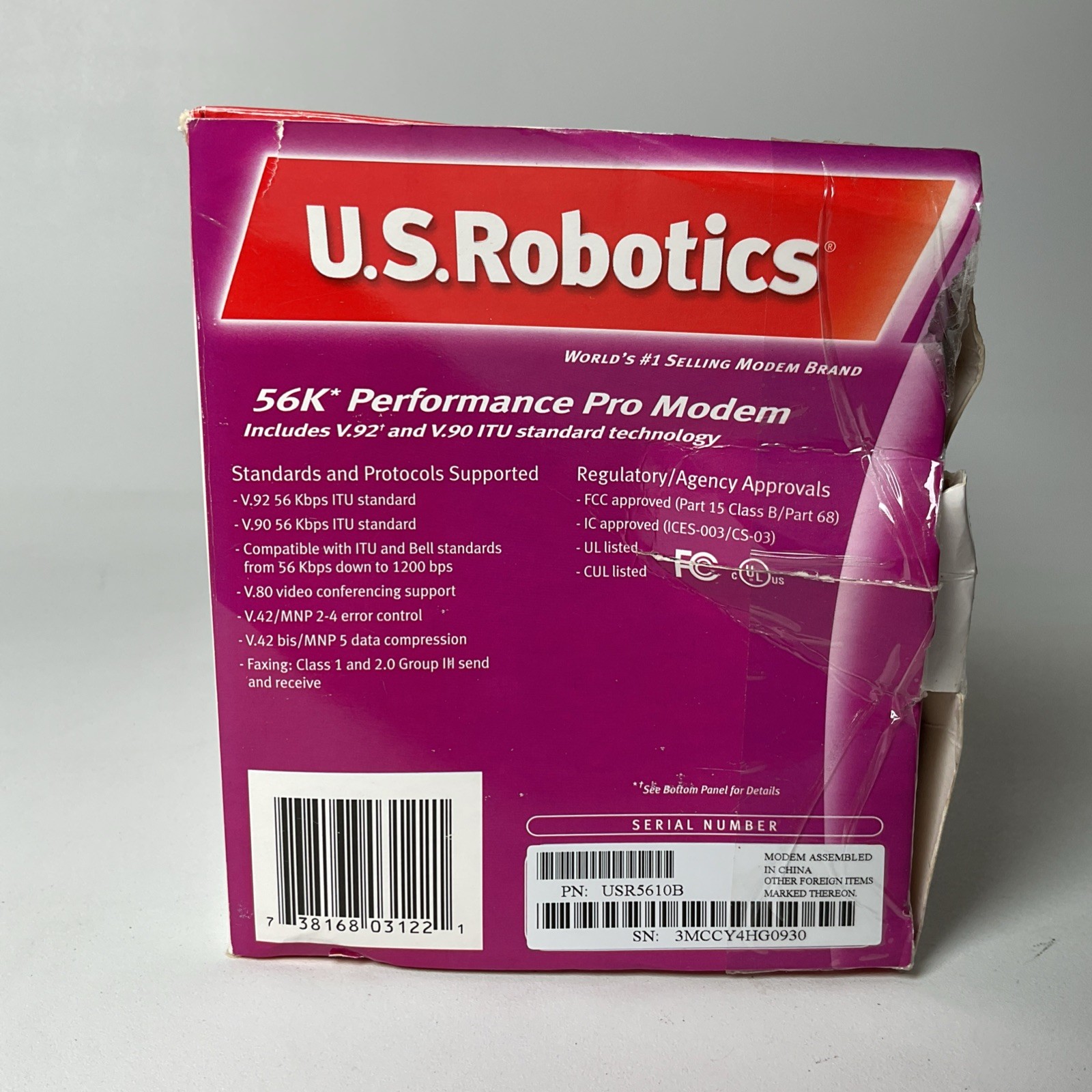 U.S. Robotics 56K Performance Pro Modem Mod-5610B V.92 USR5610B – Open Box