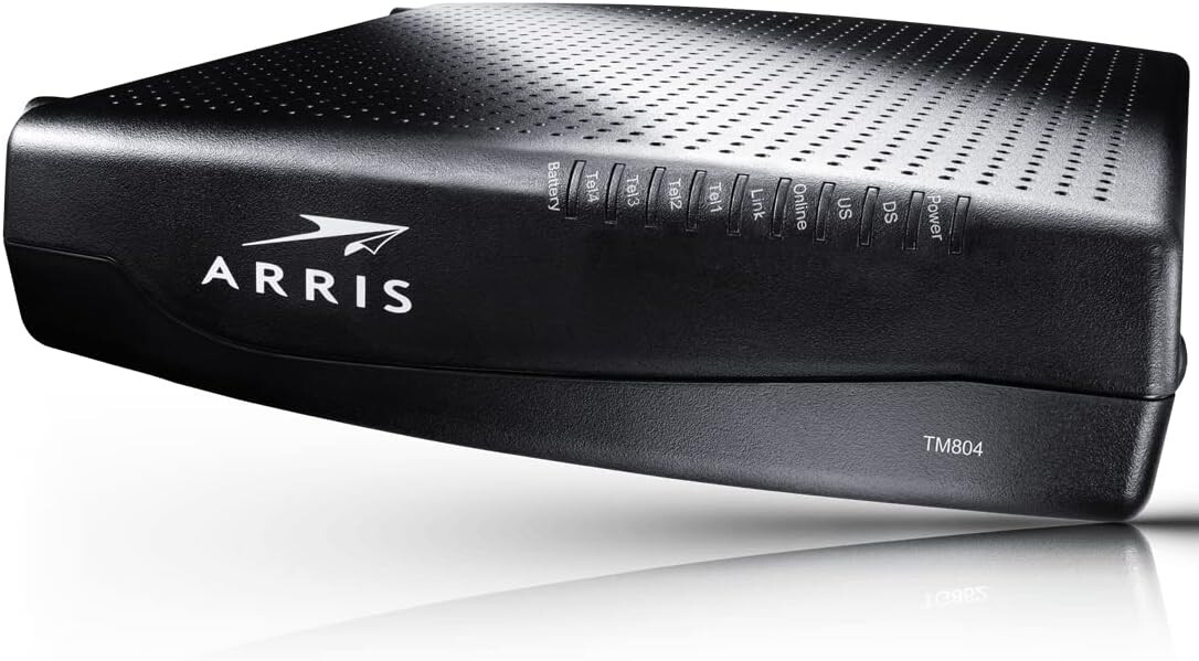 ARRIS TM804G MODEM AND BACKUP BATTERY
