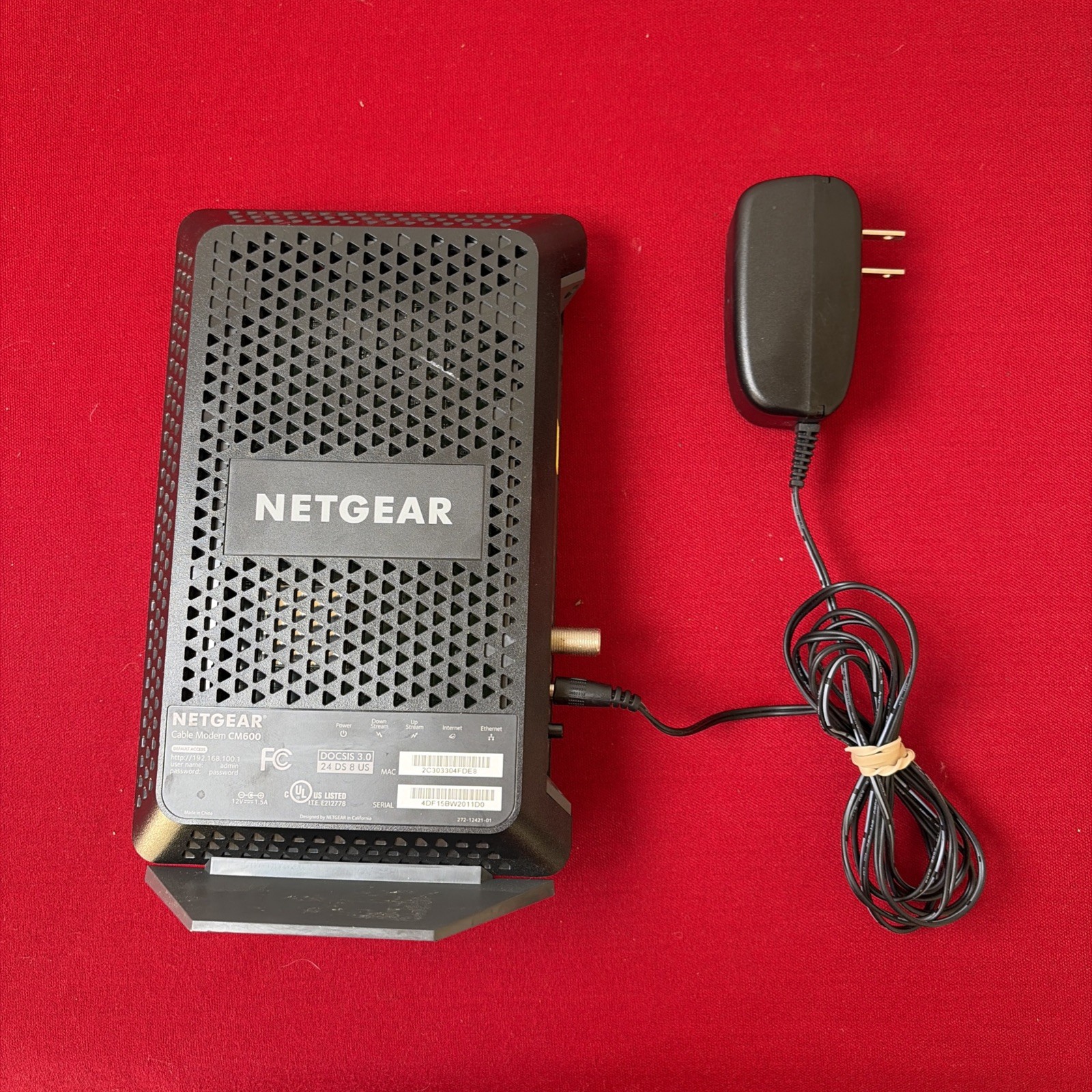 NETGEAR CM600 DOCSIS 3.0 Cable Modem 960 Mbps Ethernet for Comcast Cox