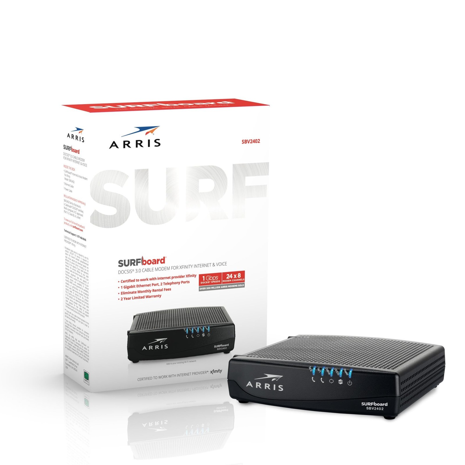 ARRIS SURFboard SBV3202 DOCSIS 3.0 Cable Modem | Comcast Xfinity Internet & V…