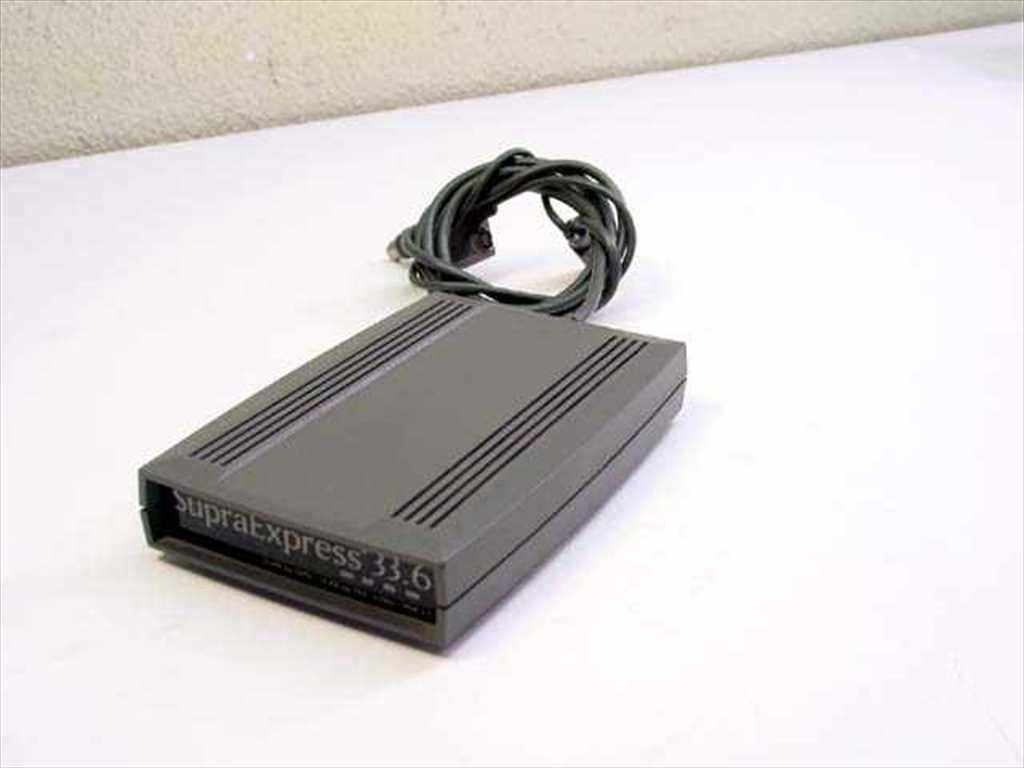 Supra SupraExpress 33.6 External Fax Modem 33600 bps V.42bis MNP2-5 Serial