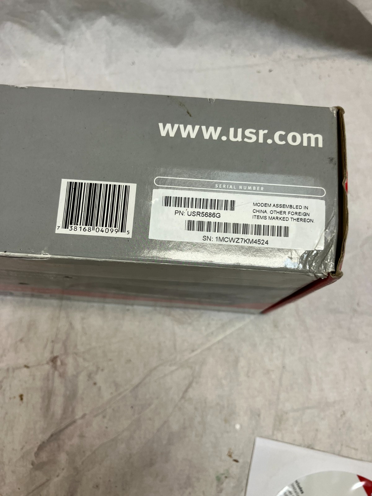 US Robotics, V.92, Model 5686G, 56K Faxmodem.