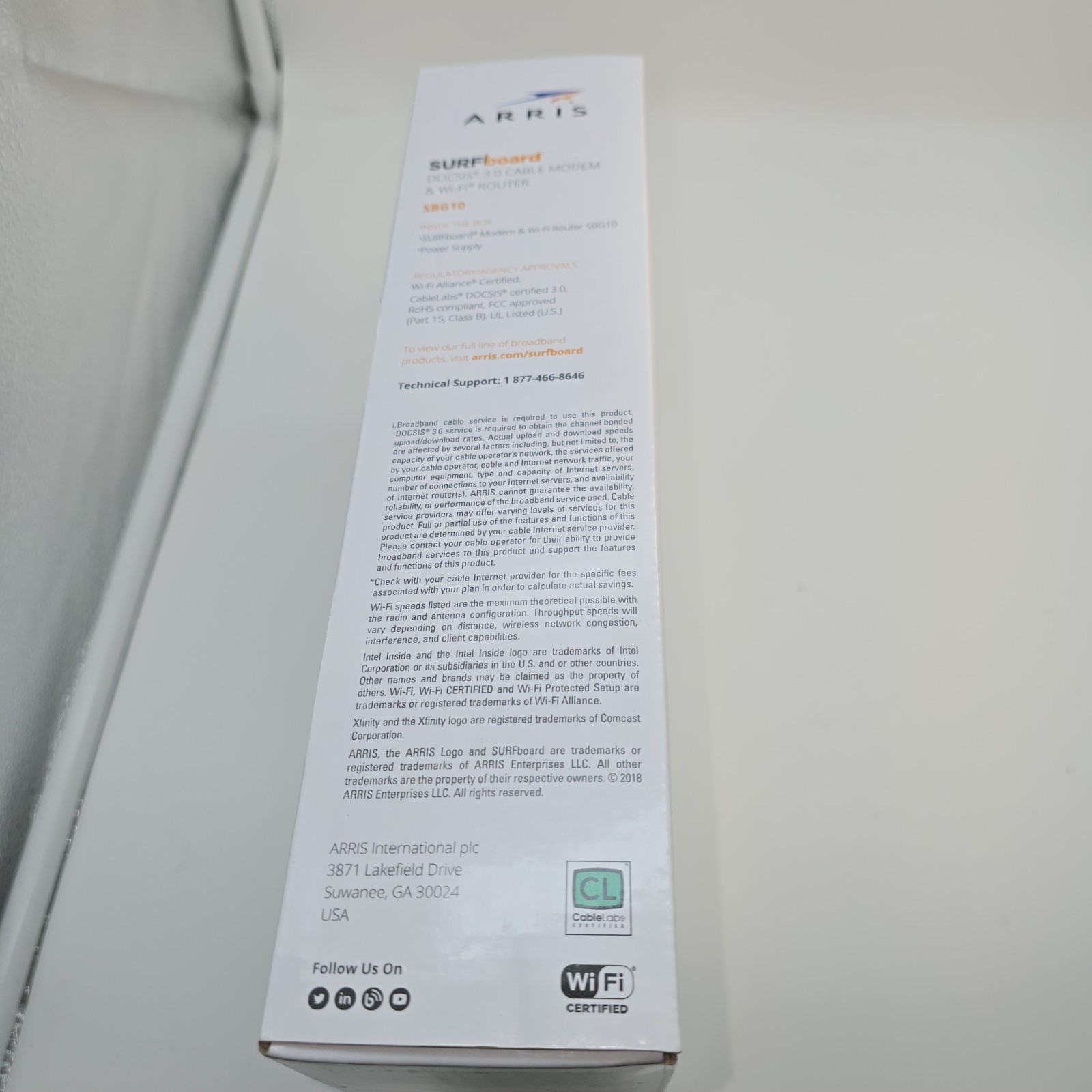 ARRIS SURFboard SBG10 DOCSIS3.0 16×4 Gigabit Cable Modem & Router AC1600Mbps